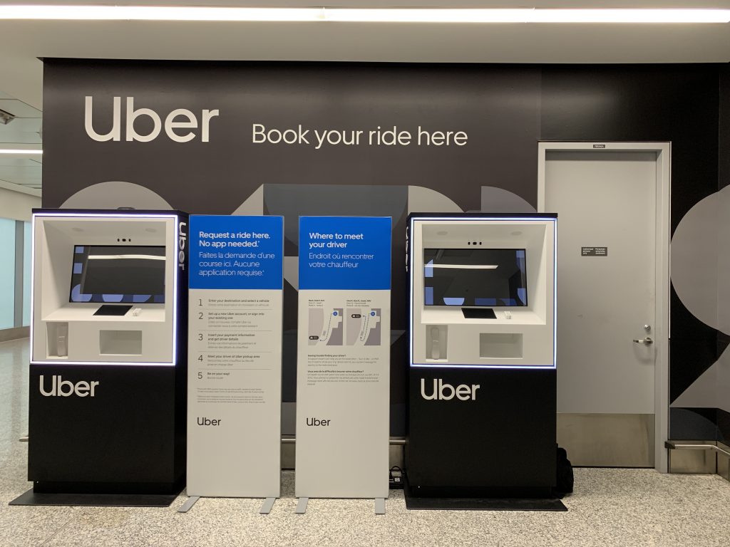 Uber's kiosk pilot at Toronto Pearson airport